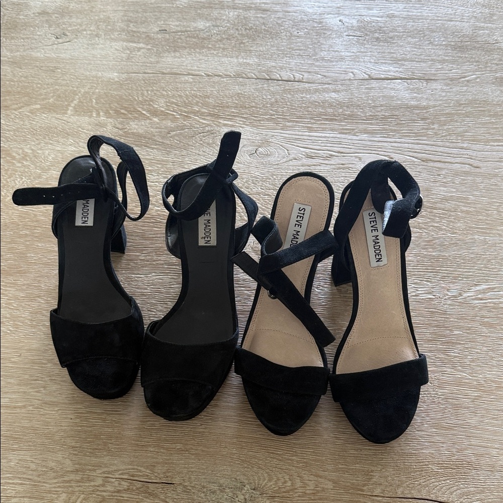 Steve Madden Black Suede Heels bundle size 8